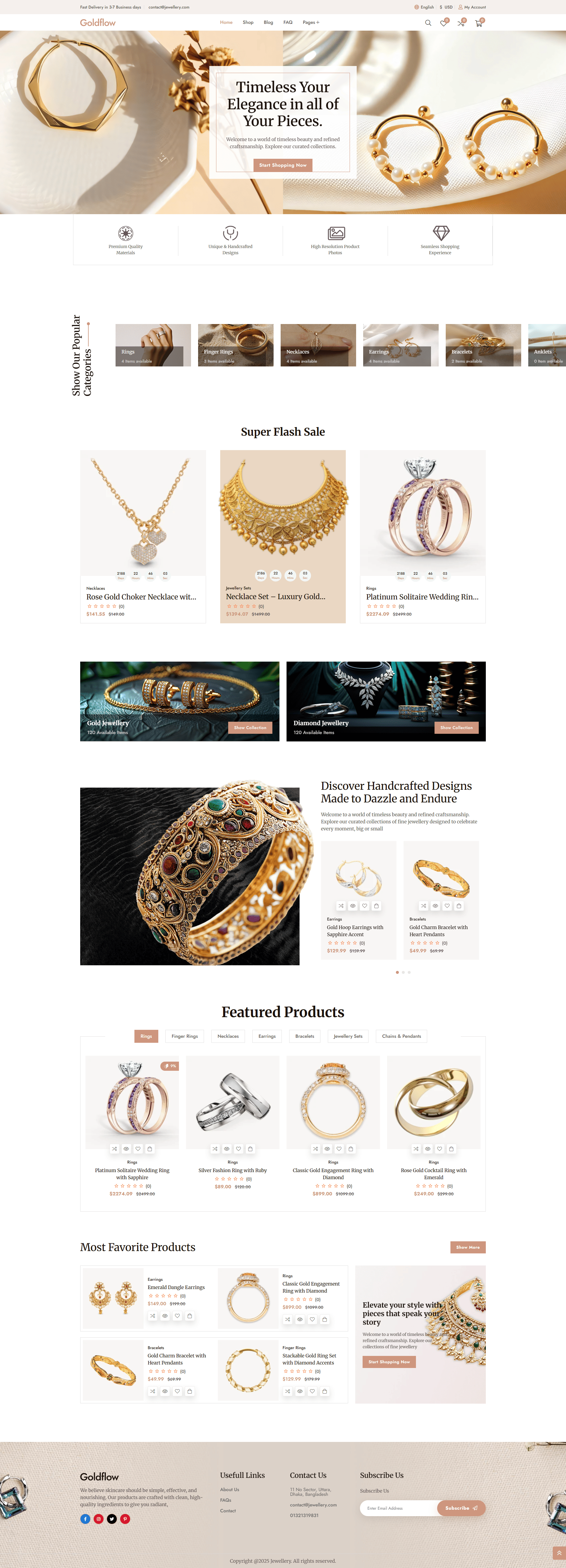 Jewellery Theme Preview